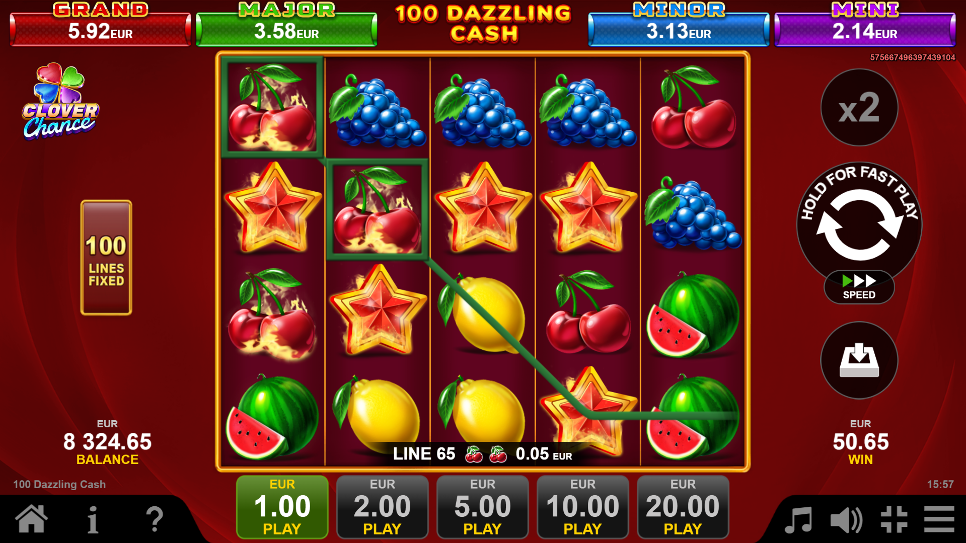 100_dazzling_cash_scatter_star